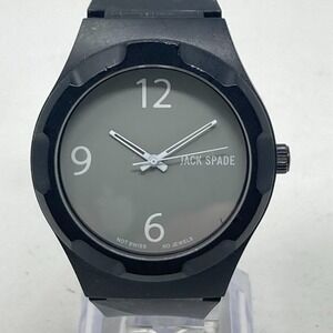 Jack Spade Watch Men 40mm Black Gray FLAW READ 30M WR New Battery 9"